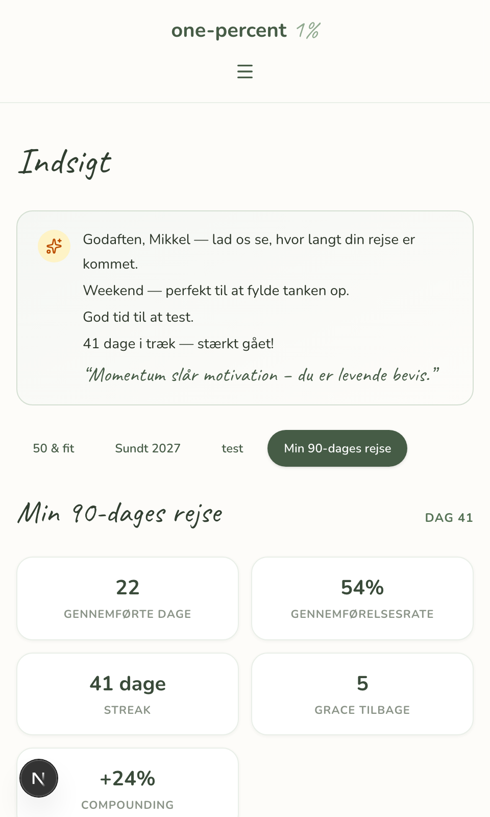 Indsigt screenshot